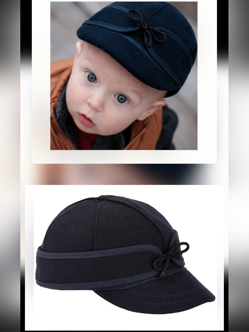 NWOT Lil Stormy Kromer Hat Size L 6 1/4 Toddler Navy Blue Wool Cap Boy Child